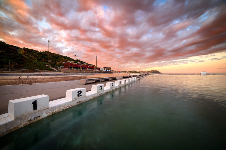 Merewether Baths Sunset Fine Art Landscape Photography